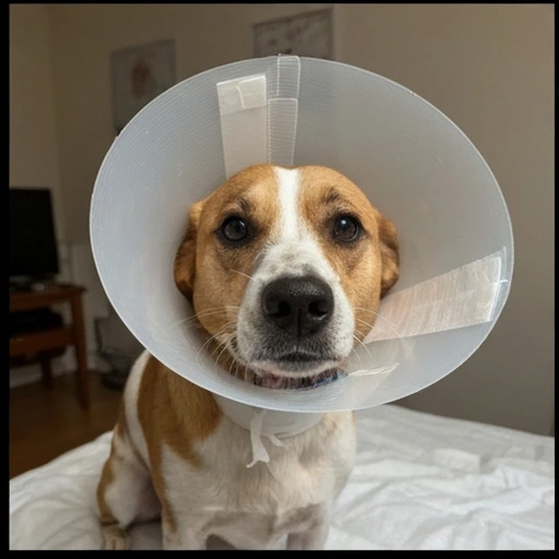 Dog at a routine health assessment